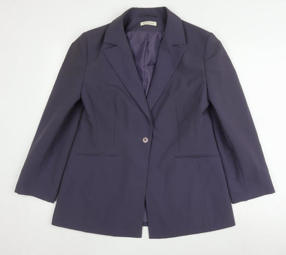 Womens UK Size 14 Collection Regular Purple Blazer