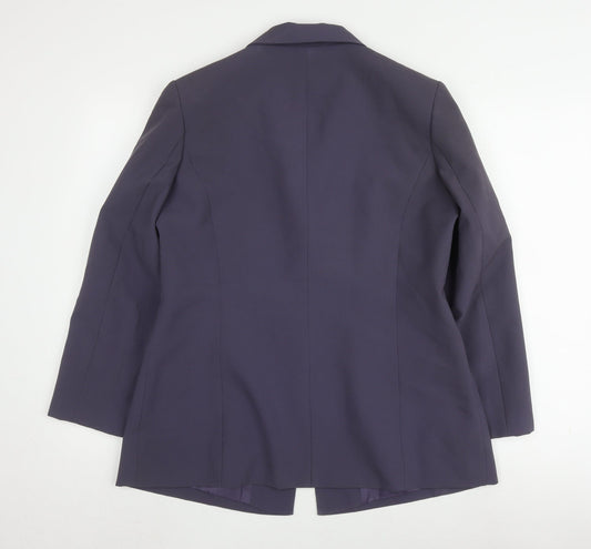 Womens UK Size 14 Collection Regular Purple Blazer
