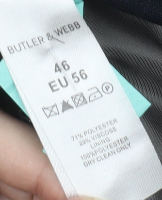 Mens UK Size 46 Butler & Webb Regular Blue Suit Jacket