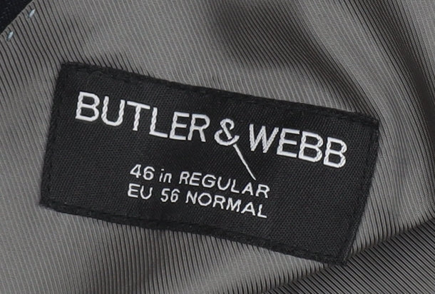 Mens UK Size 46 Butler & Webb Regular Blue Suit Jacket