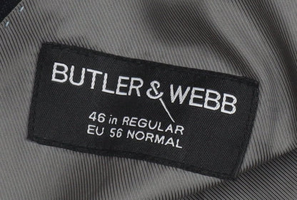 Mens UK Size 46 Butler & Webb Regular Blue Suit Jacket
