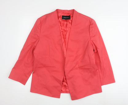 Jaeger Women's Pink Blazer UK Size 16 Workwear Jacket
