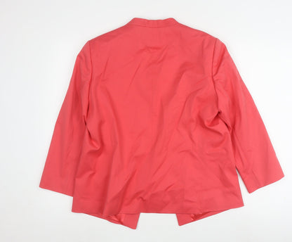 Jaeger Women's Pink Blazer UK Size 16 Workwear Jacket