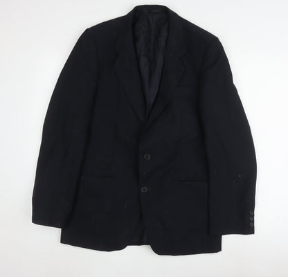 Mens UK Size 38 MODENA Regular Black Suit Jacket