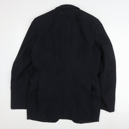 Mens UK Size 38 MODENA Regular Black Suit Jacket