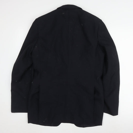 Mens UK Size 38 MODENA Regular Black Suit Jacket