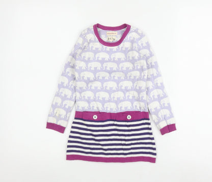 Hatley Girls Multicoloured Elephant Dress, Size 4 Years