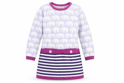 Hatley Girls Multicoloured Elephant Dress, Size 4 Years