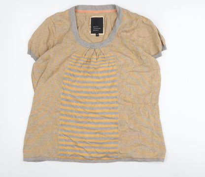 Womens UK Size 18 Betty Jackson Beige Basic T-Shirt
