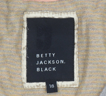Womens UK Size 18 Betty Jackson Beige Basic T-Shirt