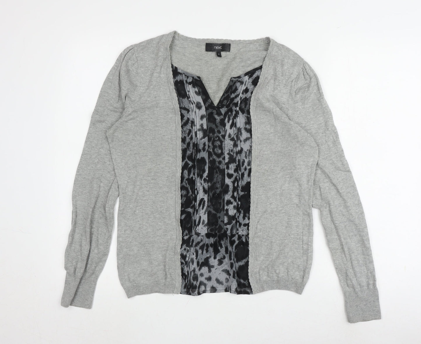 Womens UK Size 14 NEXT Grey Basic Blouse