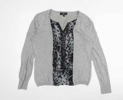 Womens UK Size 14 NEXT Grey Basic Blouse