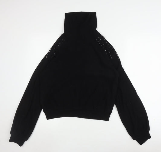 Womens UK Size M Zara Black Pullover Jumper