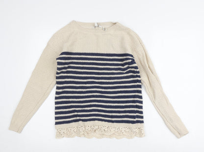 Womens UK Size 8 FatFace Ivory Pullover Jumper