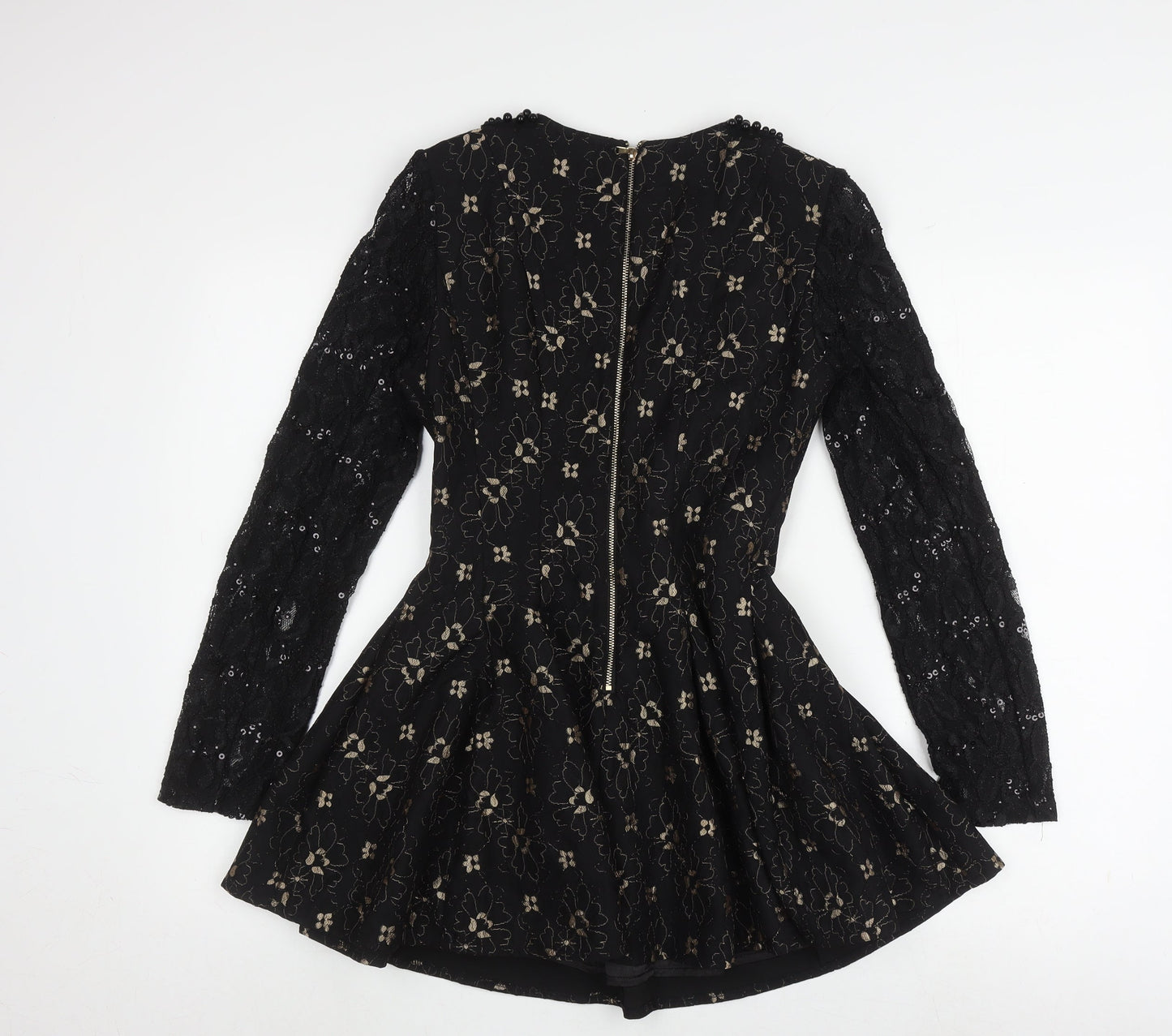 Darcy Women's Black XS Fit & Flare Floral Lace Dress