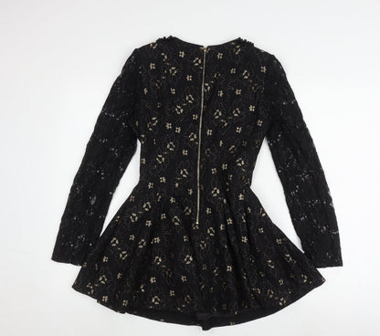 Darcy Women's Black XS Fit & Flare Floral Lace Dress