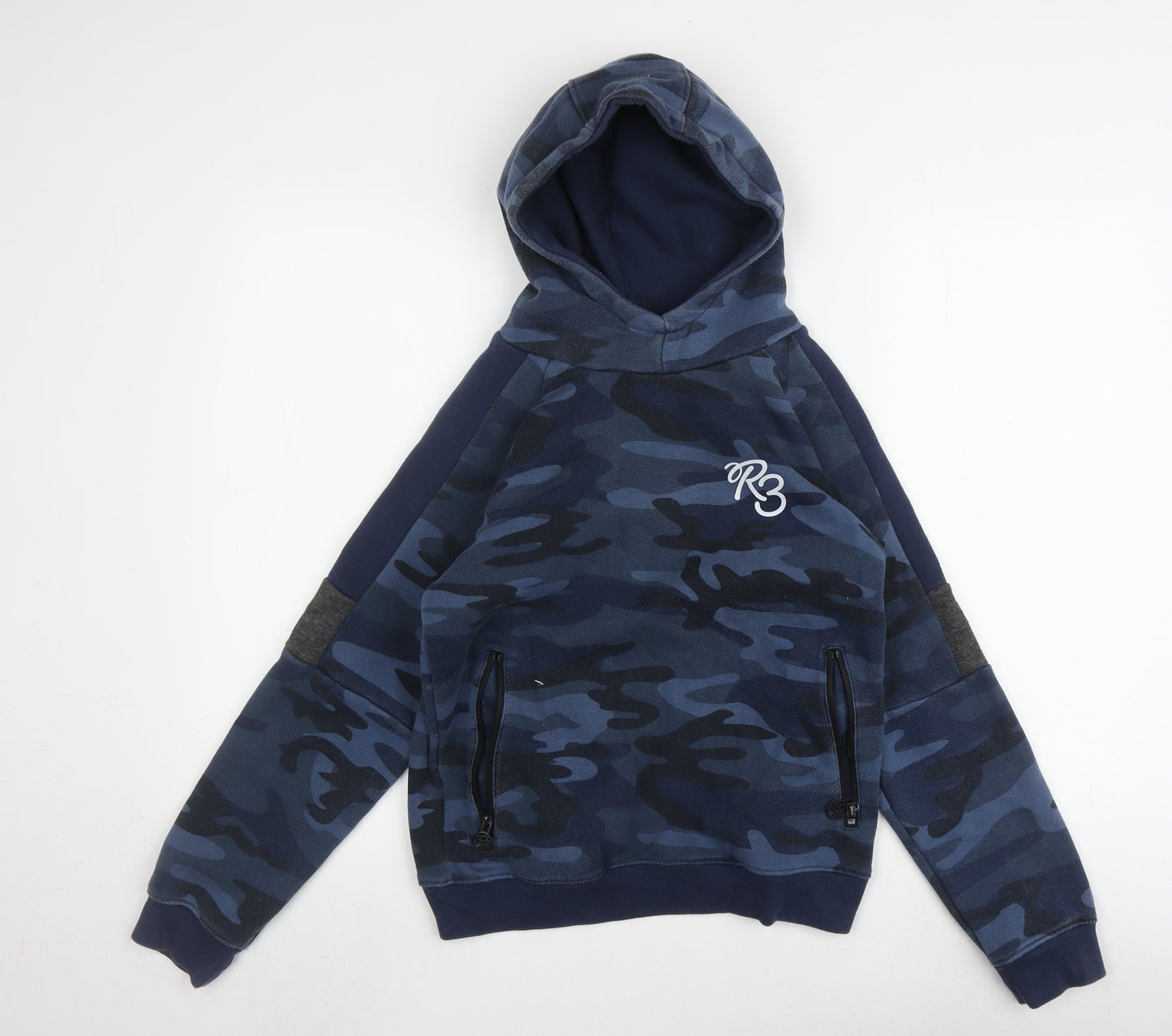 Ripstop Boys Blue Camouflage Pullover Hoodie 11-12 Years