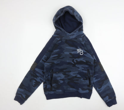 Ripstop Boys Blue Camouflage Pullover Hoodie 11-12 Years
