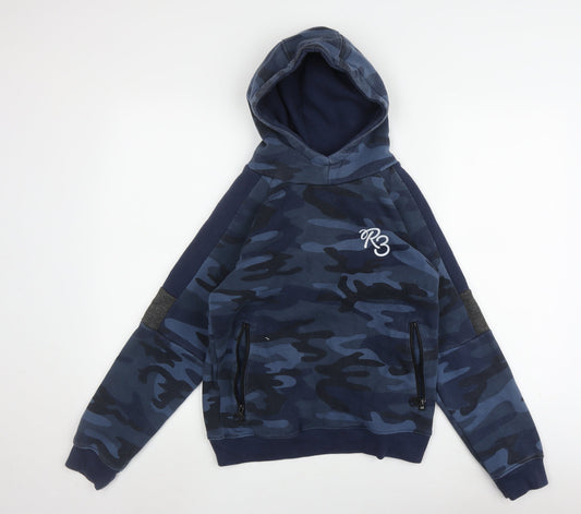 Ripstop Boys Blue Camouflage Pullover Hoodie 11-12 Years