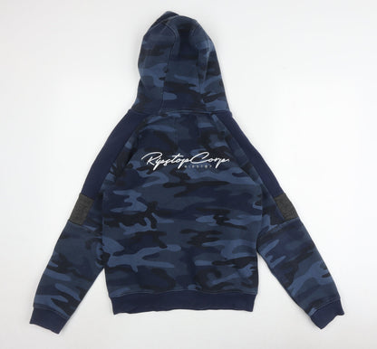 Ripstop Boys Blue Camouflage Pullover Hoodie 11-12 Years