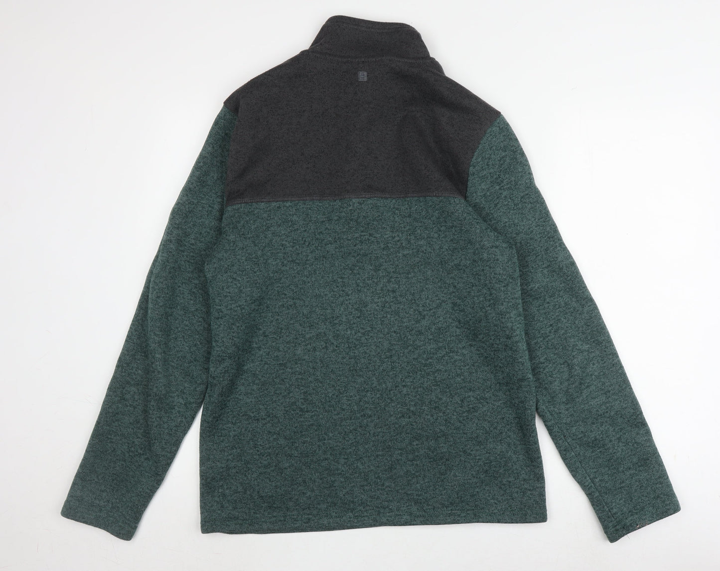 Mens UK Size L Mountain Warehouse Green 1/4 Zip Sweatshirt