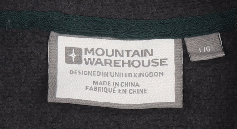 Mens UK Size L Mountain Warehouse Green 1/4 Zip Sweatshirt