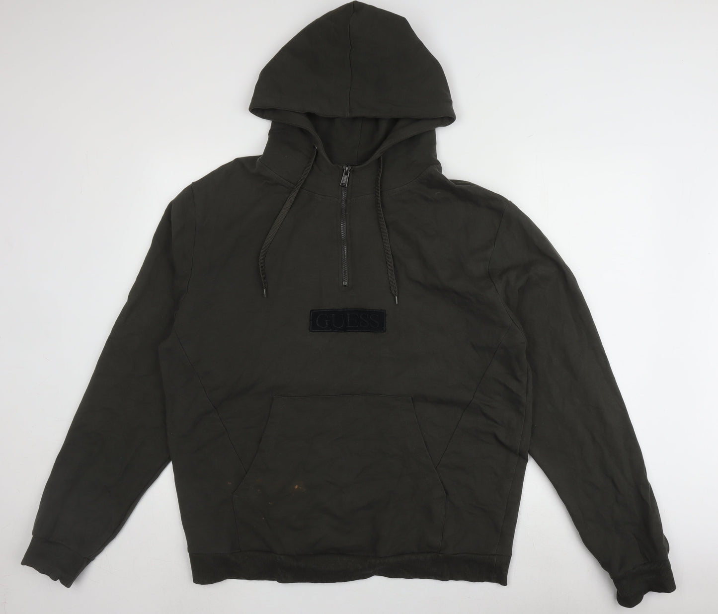 Mens UK Size 2XL GUESS Black Pullover Hoodie