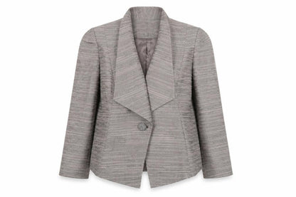 Country Casuals Grey Women Suit Jacket, Size 12, Classic Style