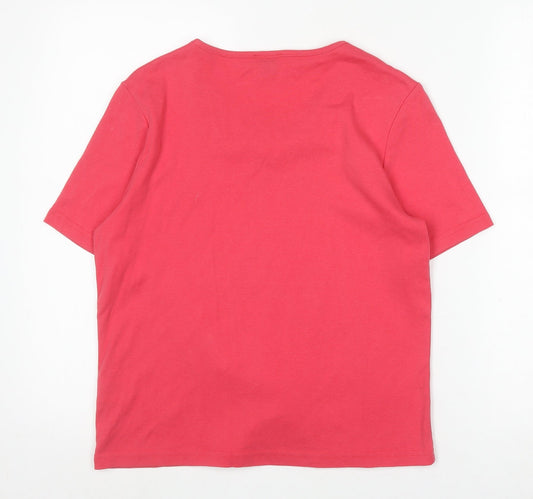 Womens UK Size 10 Eastex Red Basic T-Shirt
