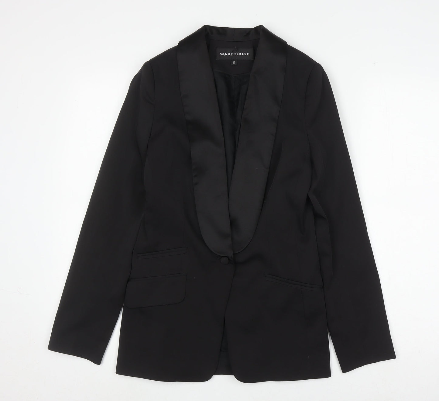 Warehouse Black Women's Tuxedo Jacket UK 10