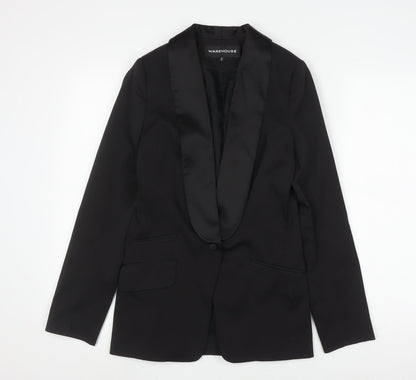Warehouse Black Women's Tuxedo Jacket UK 10