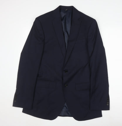 Mens UK Size 38 Marks and Spencer Regular Blue Suit Jacket