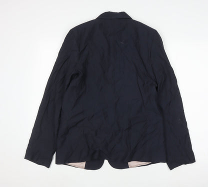 Topshop Women's Blue Blazer Size 12 Business Lined
