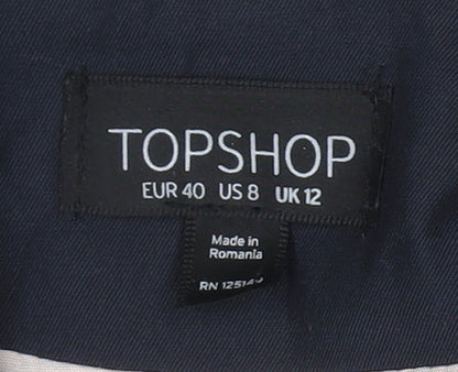 Topshop Women's Blue Blazer Size 12 Business Lined