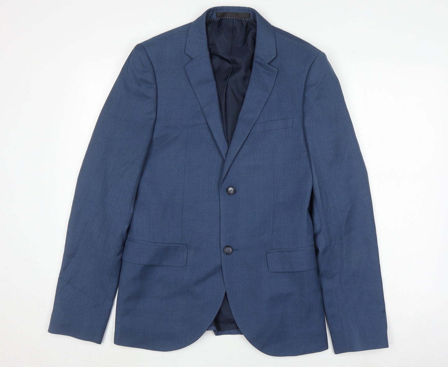 Mens UK Size 38 Topman Regular Blue Suit Jacket