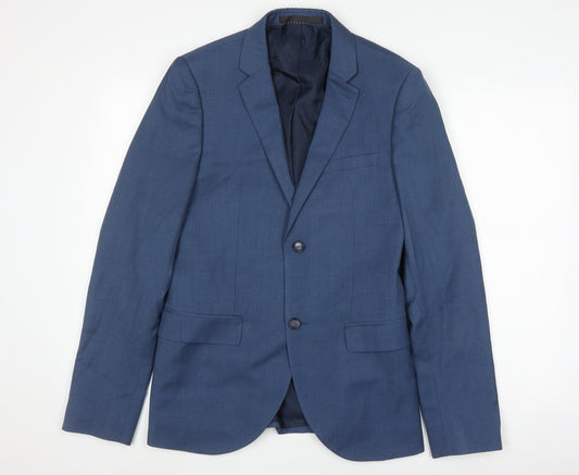 Mens UK Size 38 Topman Regular Blue Suit Jacket