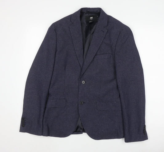 Mens UK Size 36 H&M Regular Blue Suit Jacket