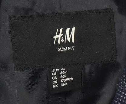 Mens UK Size 36 H&M Regular Blue Suit Jacket
