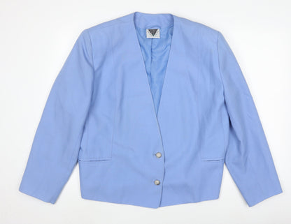 Jacques Vert Women's Blue Blazer Size 18 Suit Jacket