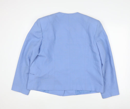 Jacques Vert Women's Blue Blazer Size 18 Suit Jacket