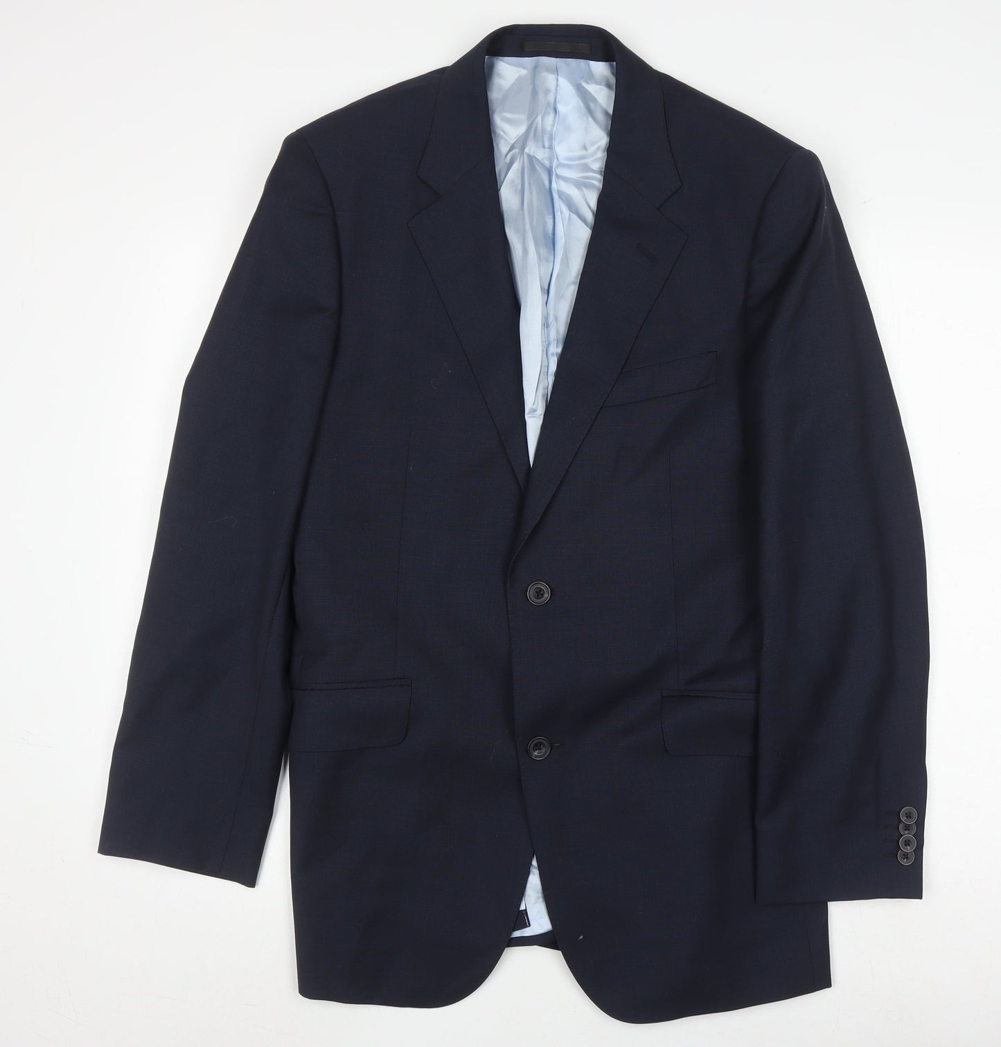 Mens UK Size 39 T.M.Lewin Regular Blue Suit Jacket