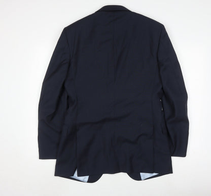 Mens UK Size 39 T.M.Lewin Regular Blue Suit Jacket