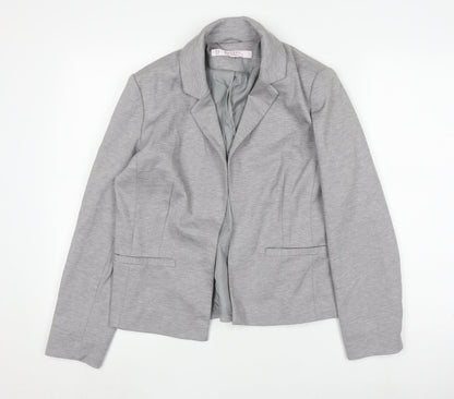 Miss Selfridge Grey Petite Blazer Women Size 10, Regular Fit