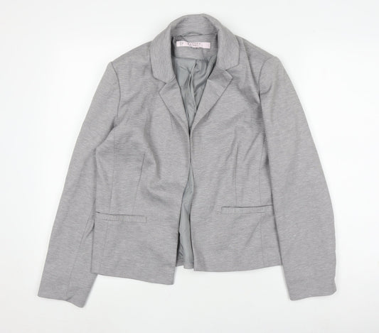 Miss Selfridge Grey Petite Blazer Women Size 10, Regular Fit