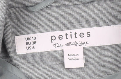 Miss Selfridge Grey Petite Blazer Women Size 10, Regular Fit