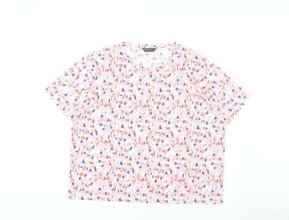 Womens UK Size 18 Marks and Spencer Pink Basic T-Shirt