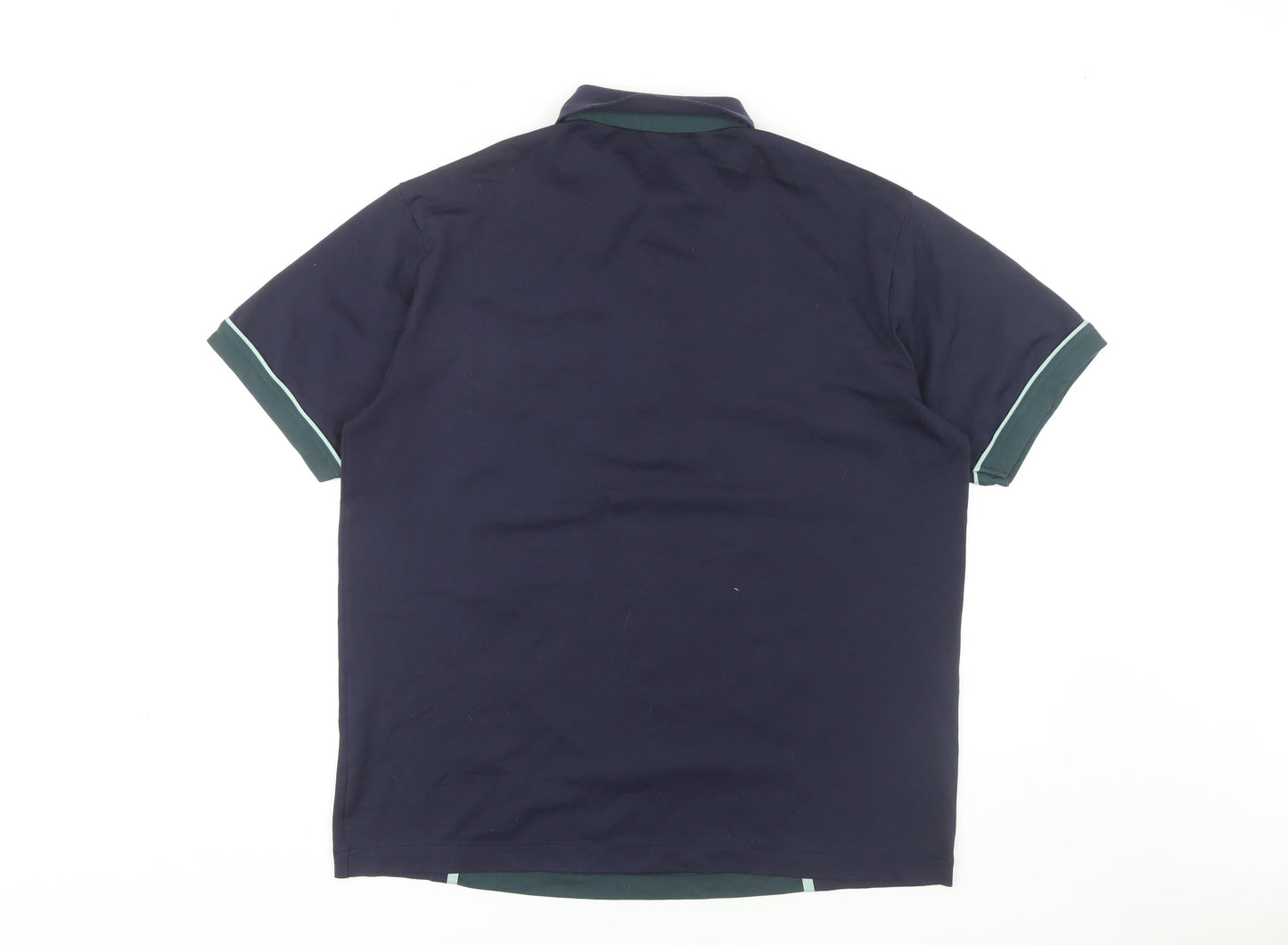 Gabicci Men's Green Colourblock Polo Shirt L