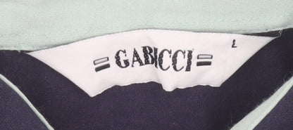 Gabicci Men's Green Colourblock Polo Shirt L