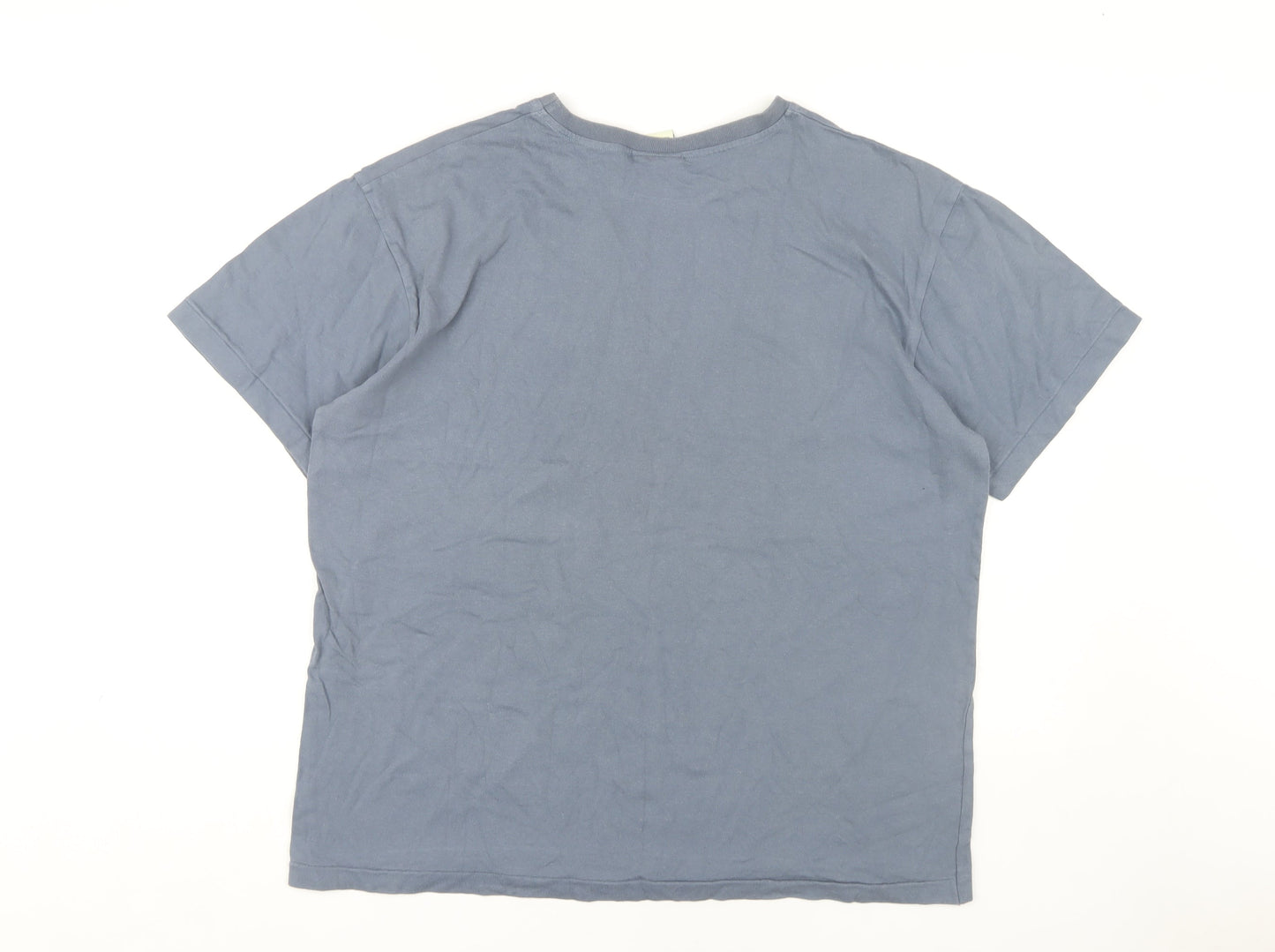 The Clean Green Men's Blue Graphic T-Shirt, Size L