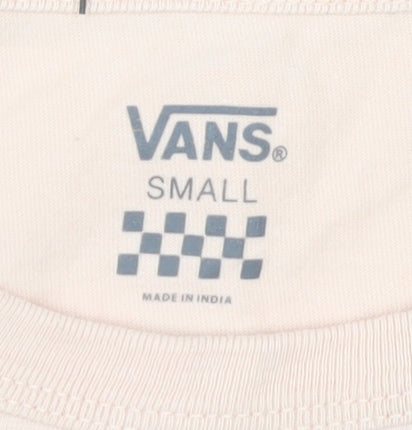 Womens UK Size S VANS Pink Basic T-Shirt